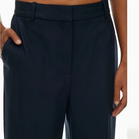 Aritzia Agency pants - BABATON blue/green Tailored Wide-Leg Trousers - Picture 4 of 12